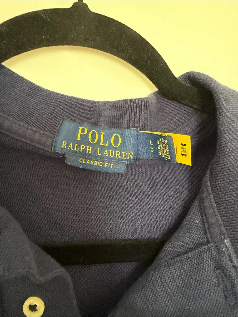 Ralph Lauren Navy Polo with Red Contrast Trim
